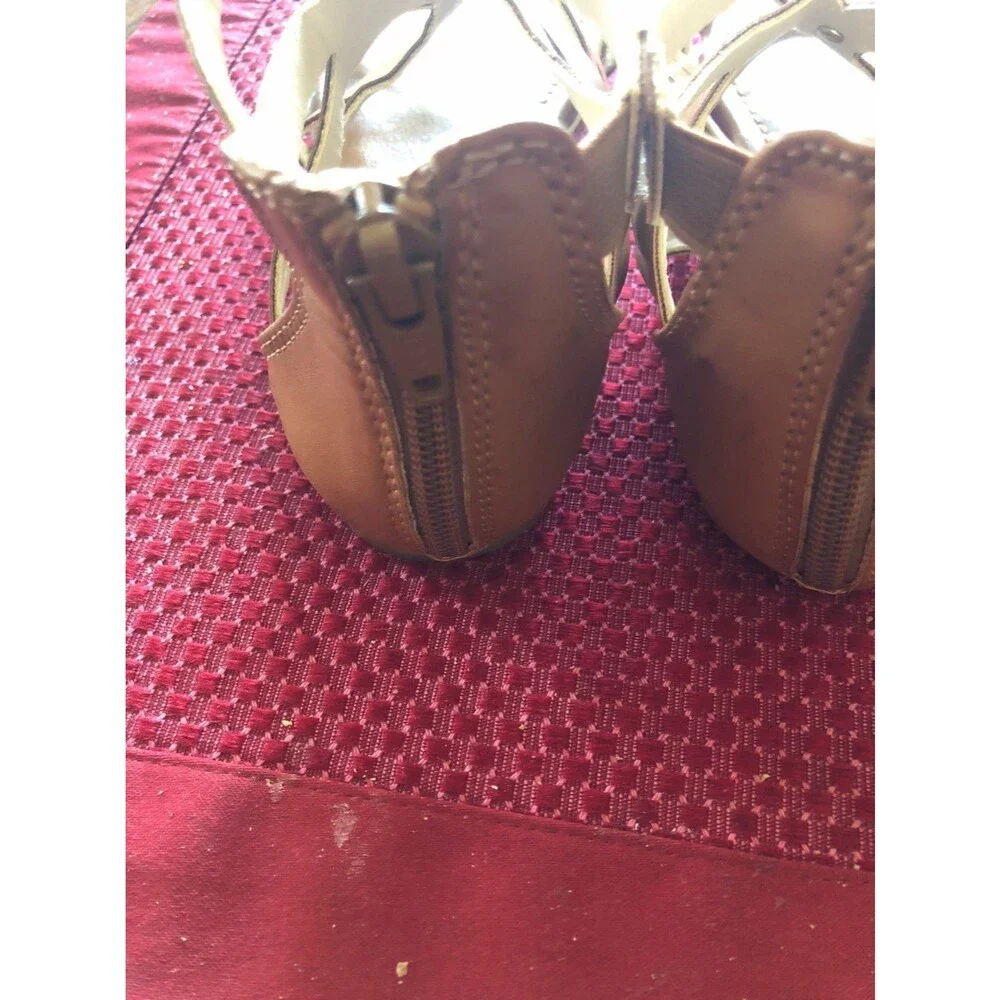 Girl's size 13 Cognac with gold bling Roman Sandals